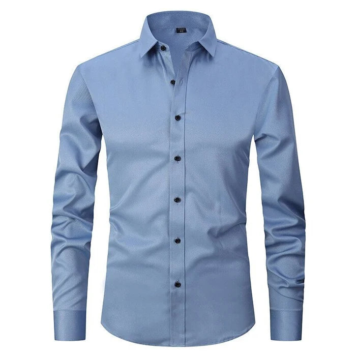 Men's Slim Fit Button-Down Dress Shirt