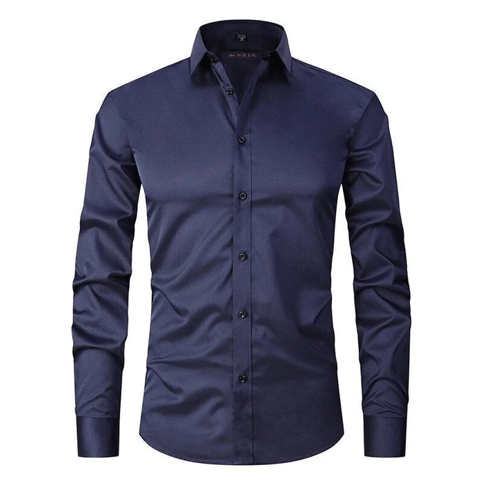 Men's Slim Fit Button-Down Dress Shirt