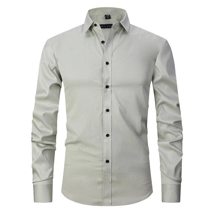 Men's Slim Fit Button-Down Dress Shirt