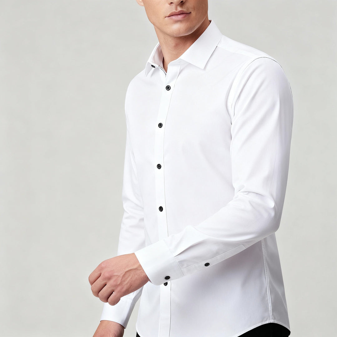 Men's Slim Fit Button-Down Dress Shirt