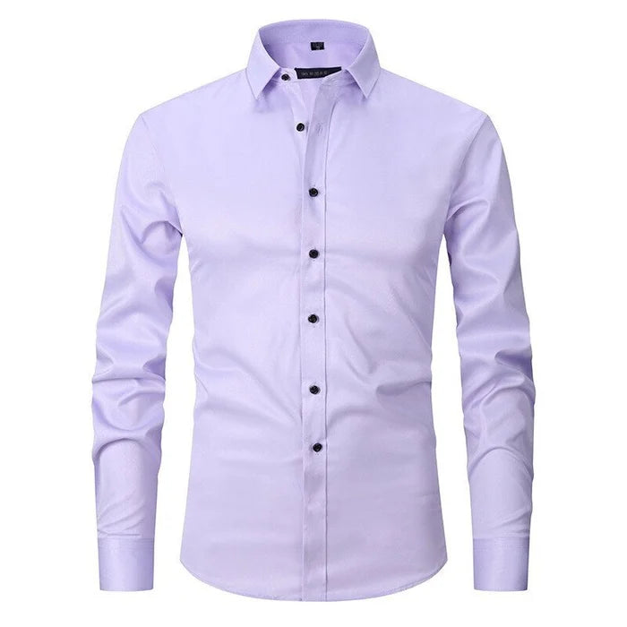 Men's Slim Fit Button-Down Dress Shirt