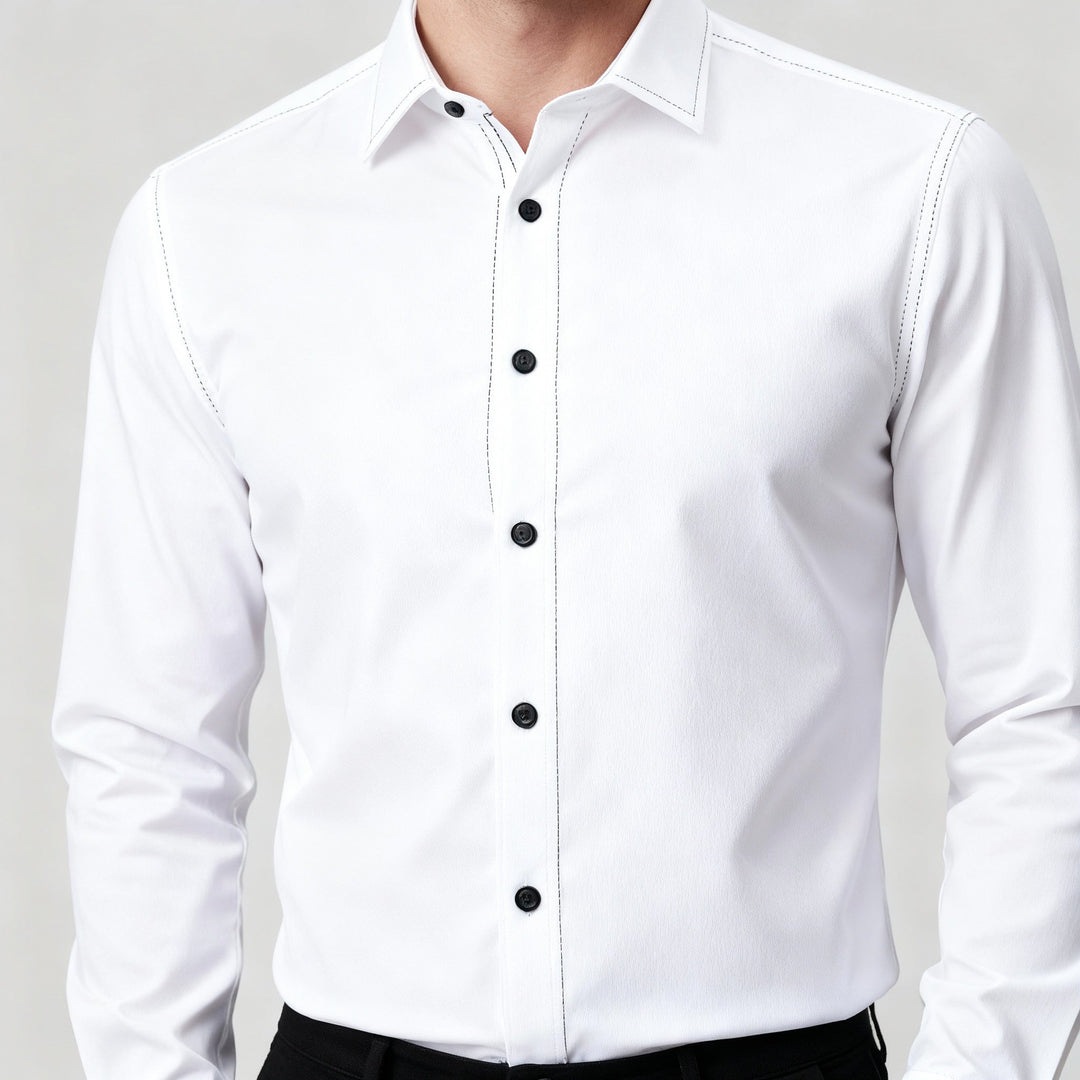 Men's Slim Fit Button-Down Dress Shirt