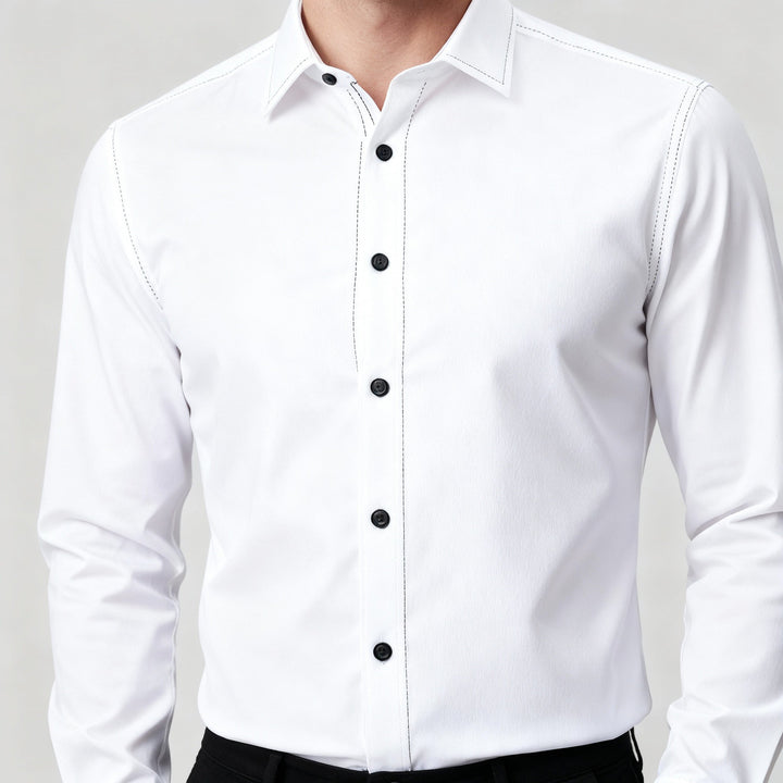 Men's Slim Fit Button-Down Dress Shirt