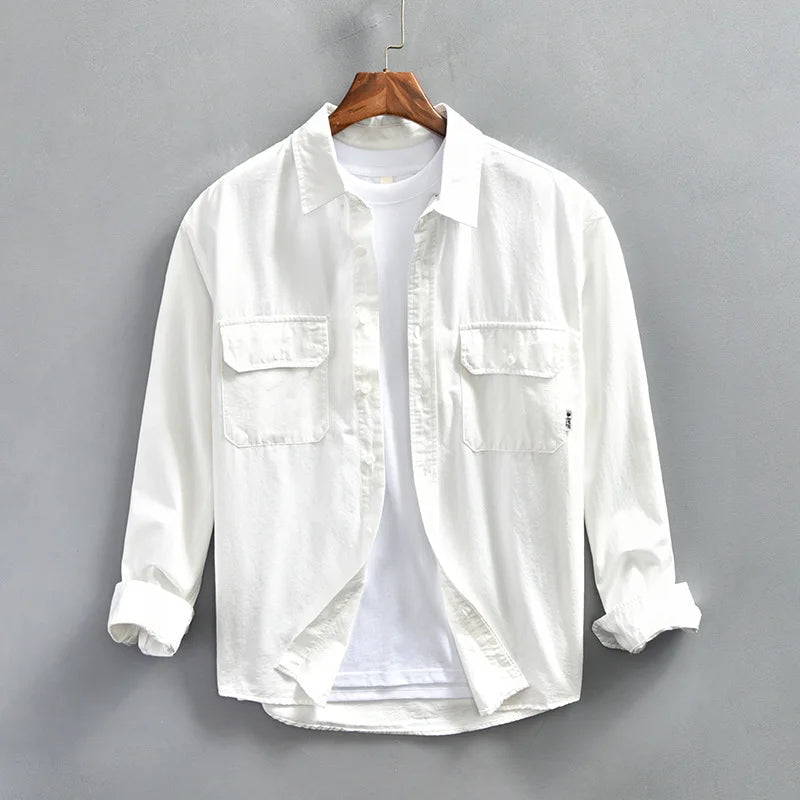 Men's Long Sleeve Casual Button-Up Shirt