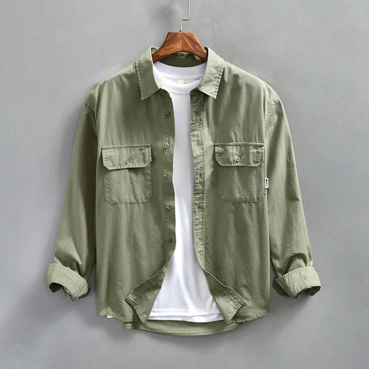 Men's Long Sleeve Casual Button-Up Shirt