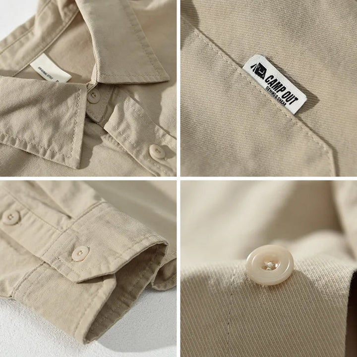 Men's Long Sleeve Casual Button-Up Shirt