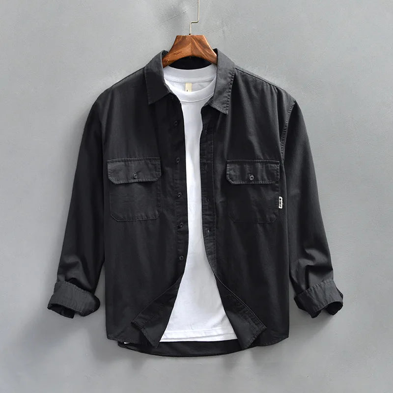 Men's Long Sleeve Casual Button-Up Shirt