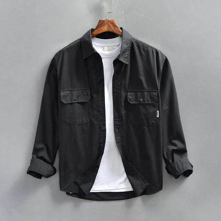 Men's Long Sleeve Casual Button-Up Shirt