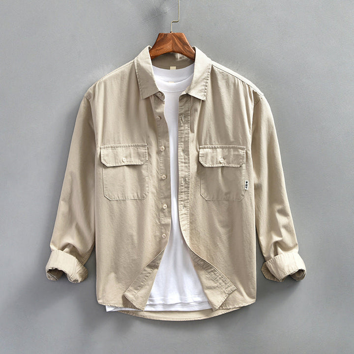 Men's Long Sleeve Casual Button-Up Shirt
