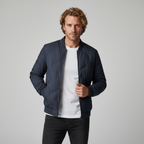 Men's Quilted Bomber Jacket-Metro Lane Plaza