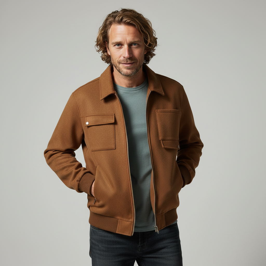 Men's Suede Jacket - Stylish and Versatile Outerwear-Metro Lane Plaza