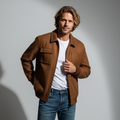 Men's Suede Jacket - Stylish and Versatile Outerwear-Metro Lane Plaza