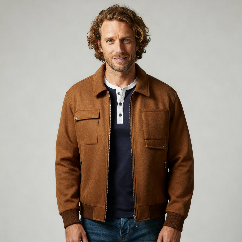 Men's Suede Jacket - Stylish and Versatile Outerwear-Metro Lane Plaza