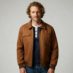 Men's Suede Jacket - Stylish and Versatile Outerwear-Metro Lane Plaza