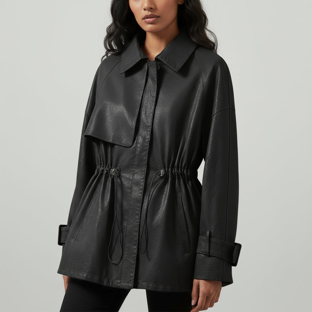 Women's Sheepskin Leather Jacket-Metro Lane Plaza