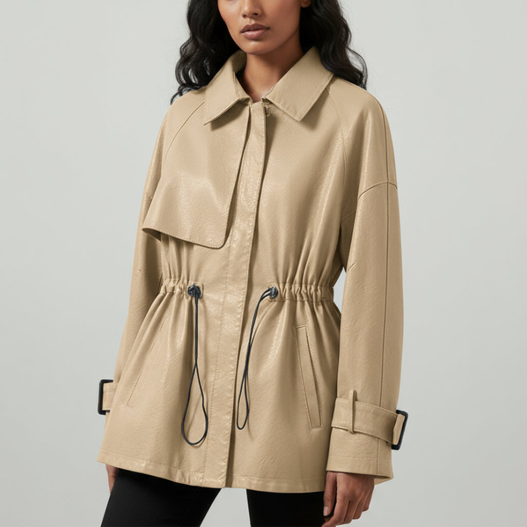 Women's Sheepskin Leather Jacket-Metro Lane Plaza