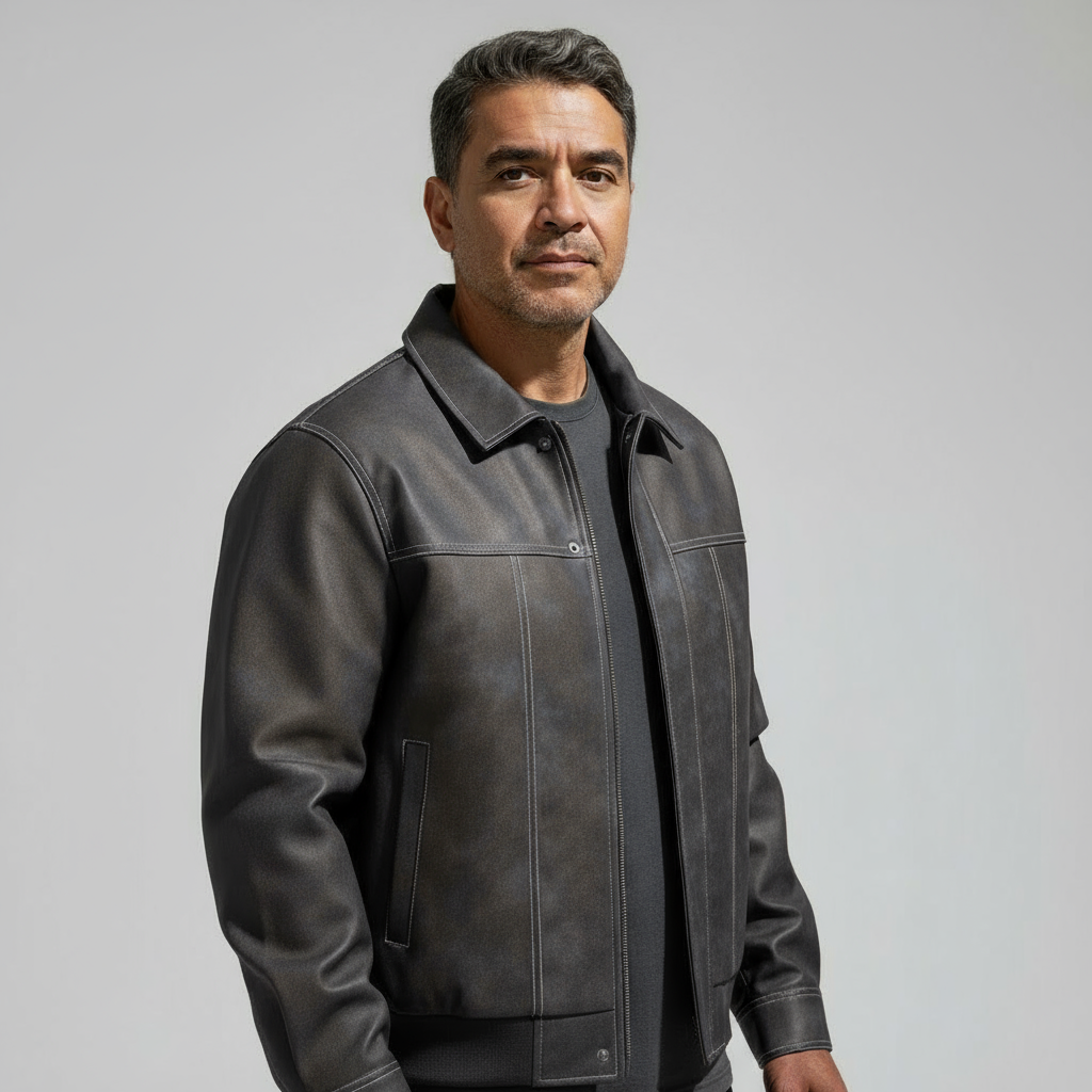 Men's Premium Leather Jacket-Metro Lane Plaza
