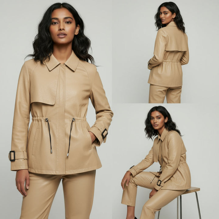 Women's Sheepskin Leather Jacket-Metro Lane Plaza