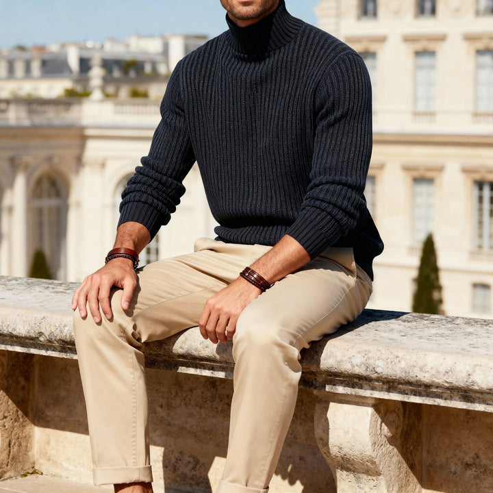 Pull à col montant pour homme