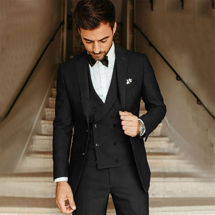 Men's Slim-Fit 3-Piece Suit for Formal Occasions