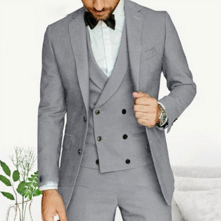 Men's Slim-Fit 3-Piece Suit for Formal Occasions