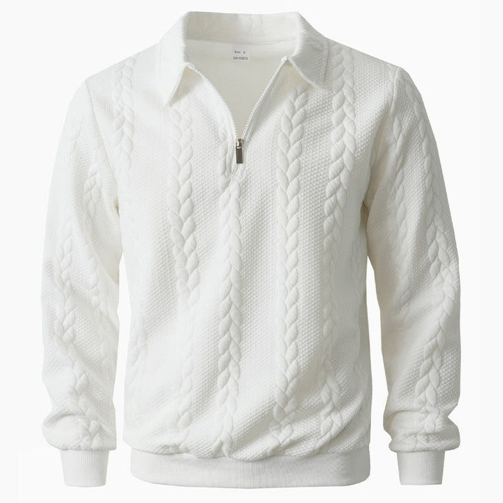 Garrett | Men's Long Sleeve Zip Neck Polo Top