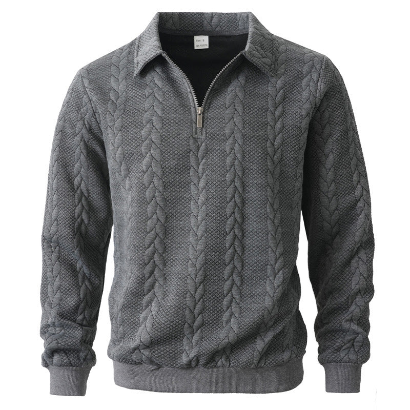 Garrett | Men's Long Sleeve Zip Neck Polo Top