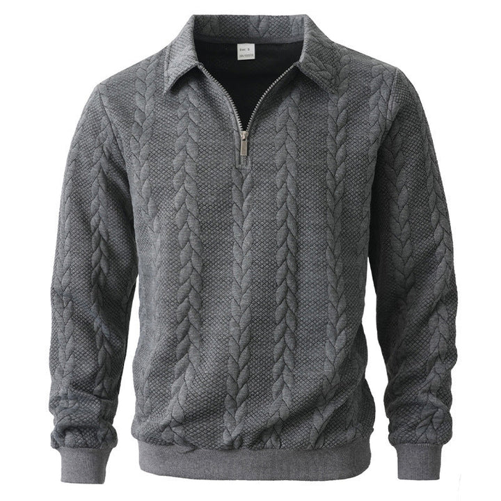 Garrett | Men's Long Sleeve Zip Neck Polo Top