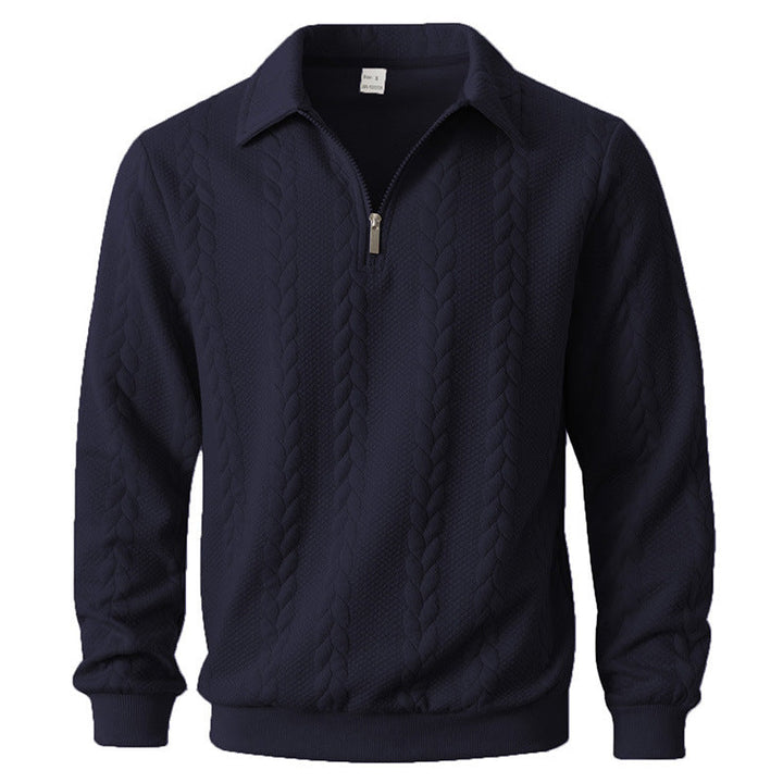 Garrett | Men's Long Sleeve Zip Neck Polo Top
