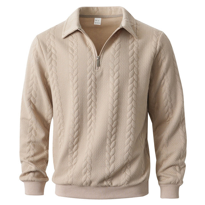 Garrett | Men's Long Sleeve Zip Neck Polo Top