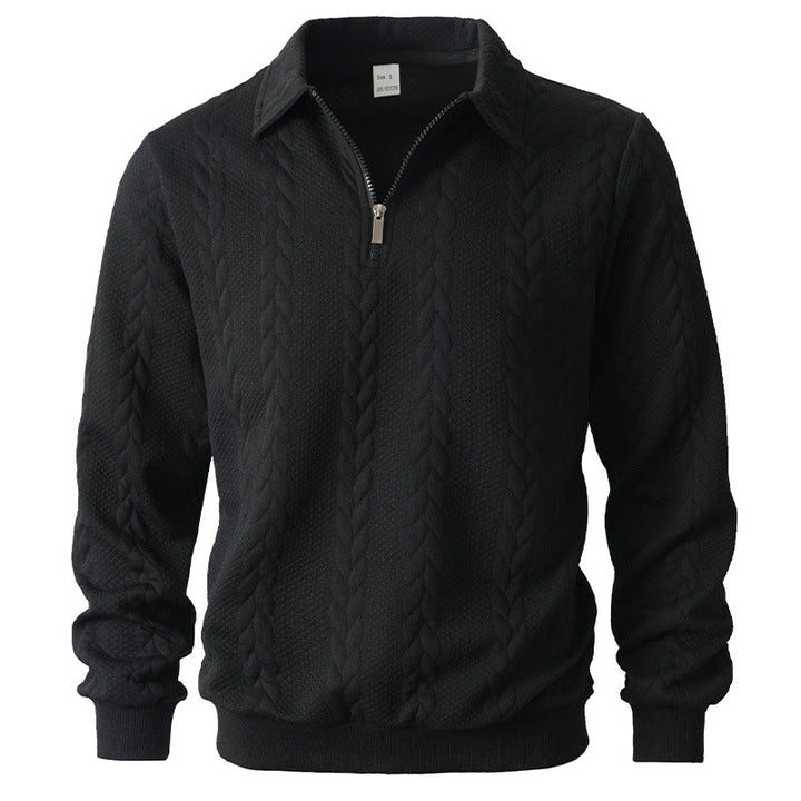 Garrett | Men's Long Sleeve Zip Neck Polo Top
