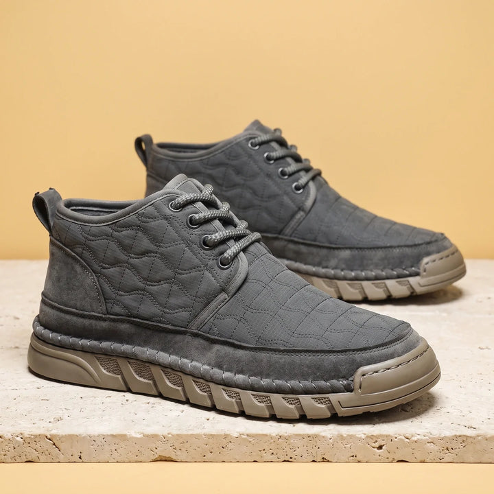 Herren-Freizeitsneaker aus gestepptem Rindswildleder