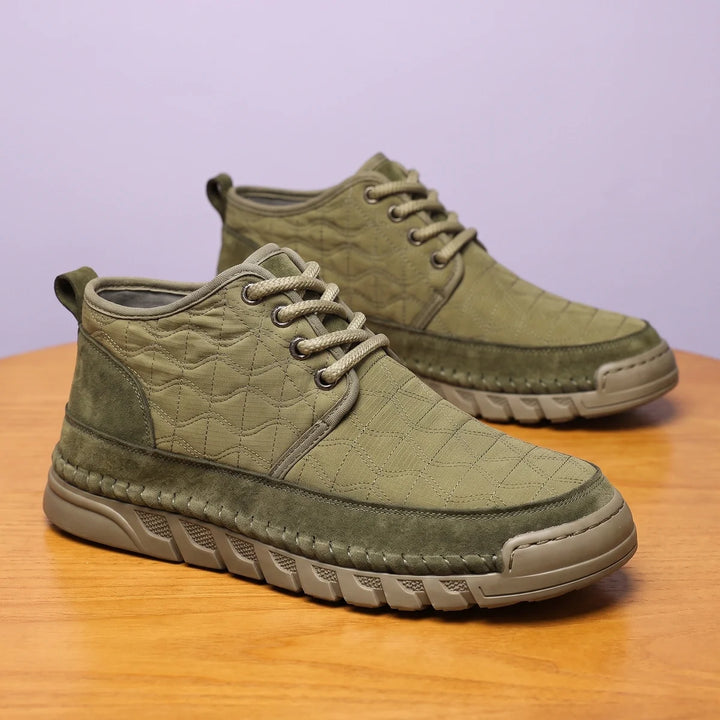 Herren-Freizeitsneaker aus gestepptem Rindswildleder