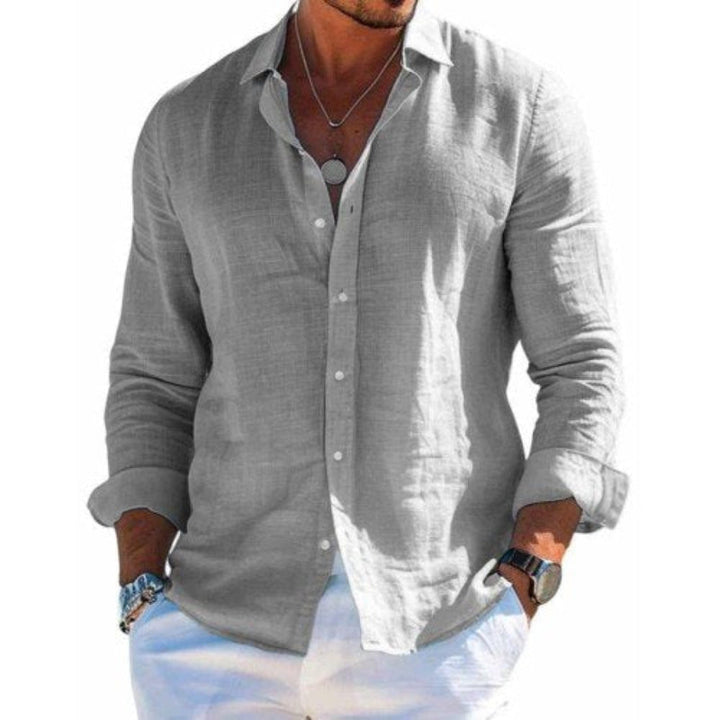 Men's Long Sleeve Casual Button-Down Shirt