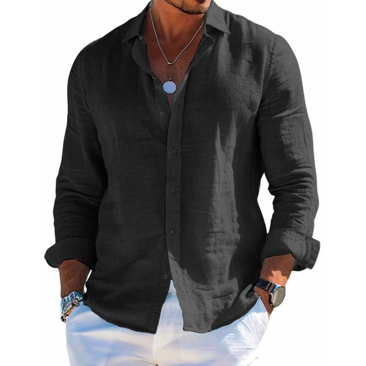 Men's Long Sleeve Casual Button-Down Shirt