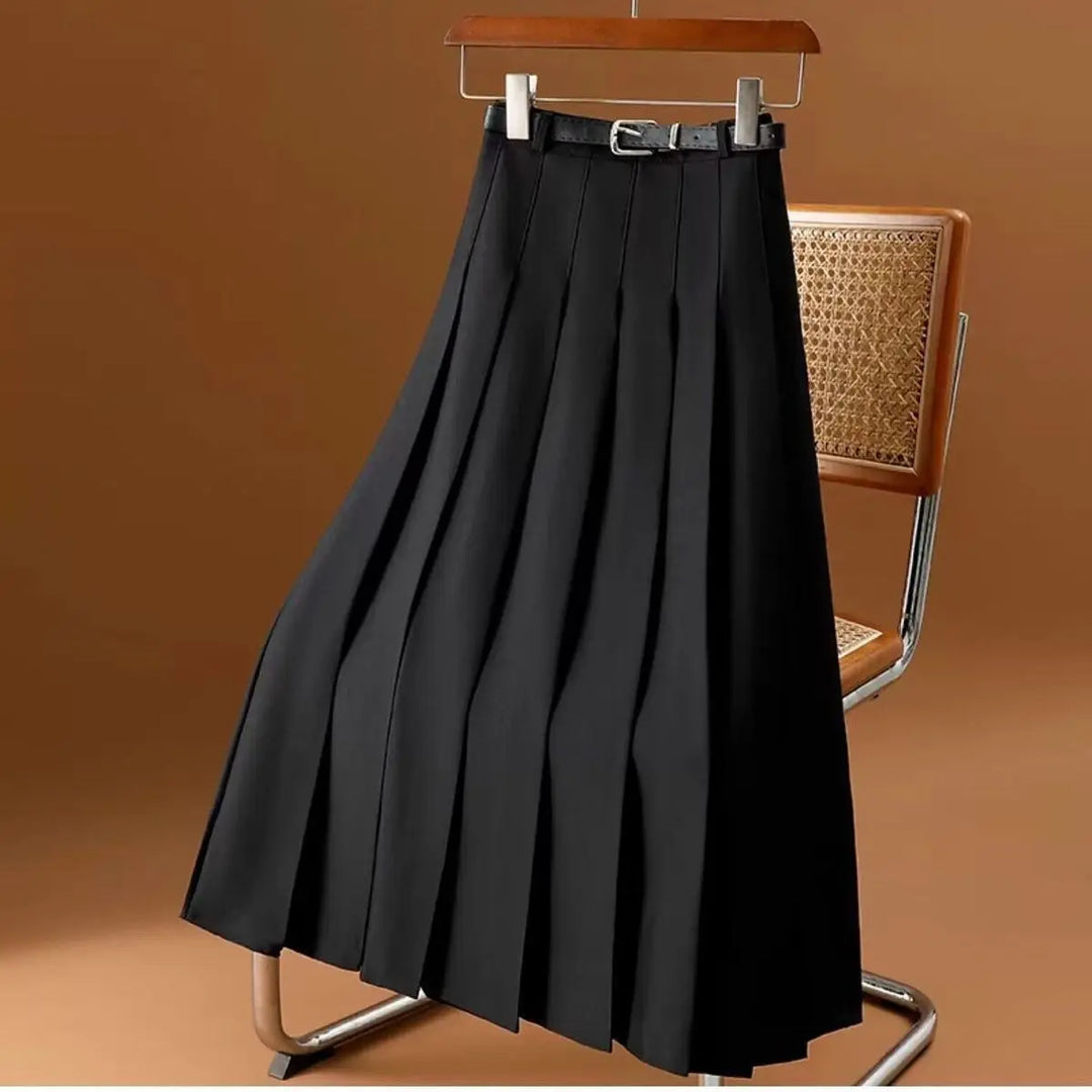 Women's Pleated Midi Skirt - Stylish and Versatile Fashion Piece-Metro Lane Plaza