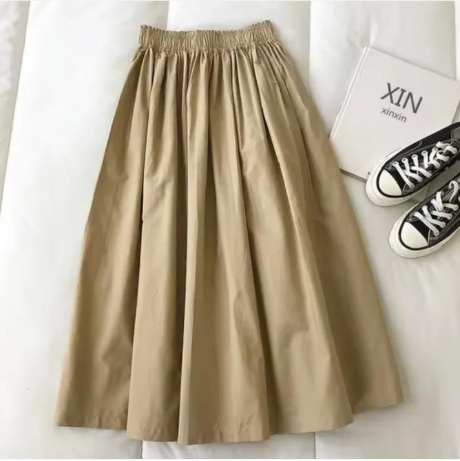 Women's High Waist Wide Skirt-Metro Lane Plaza