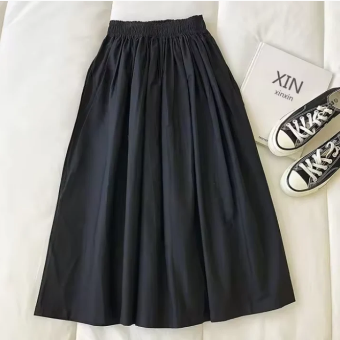 Women's High Waist Wide Skirt-Metro Lane Plaza