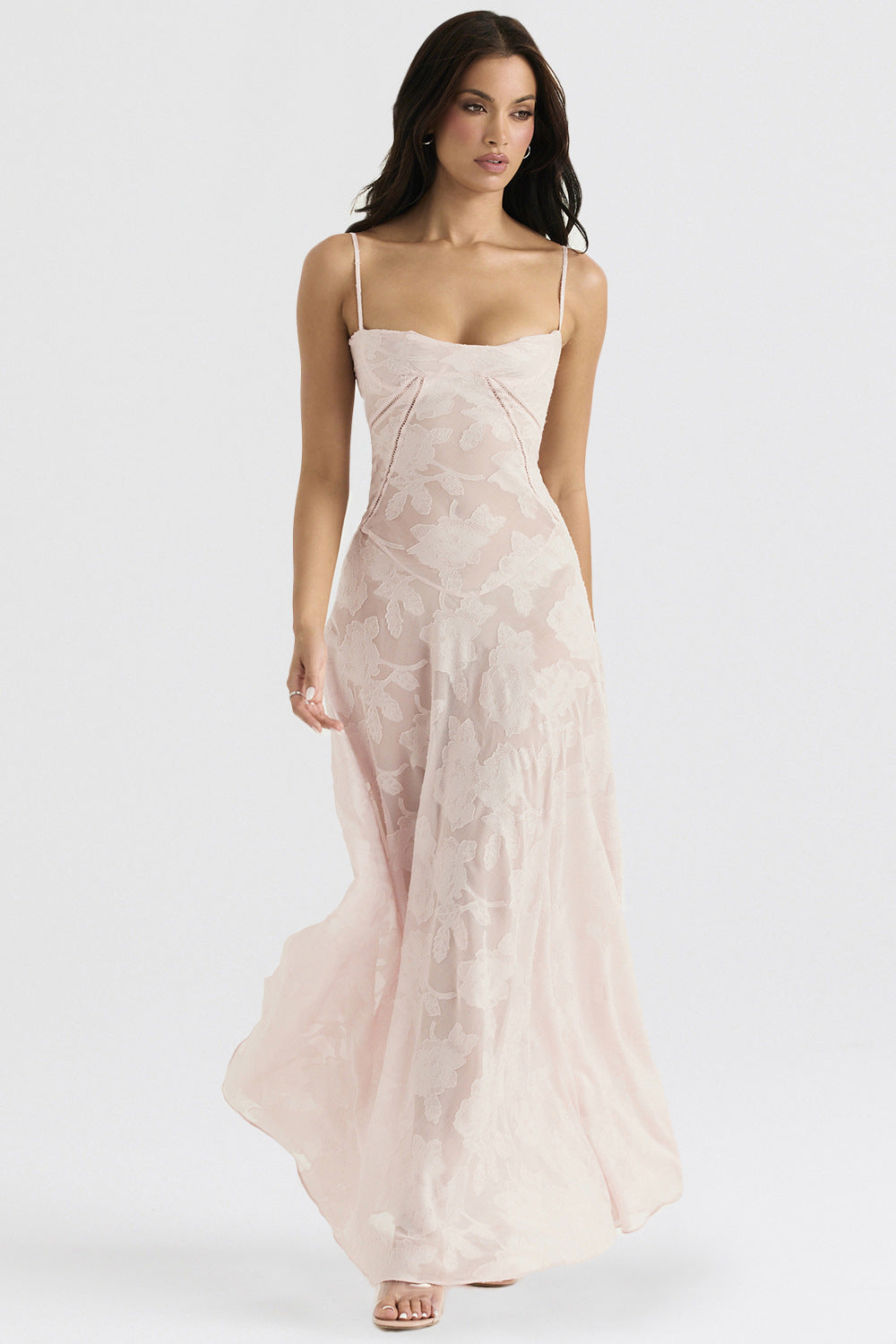 Hailey | Women's Spaghetti Strap A-Line Maxi Dress-Metro Lane Plaza