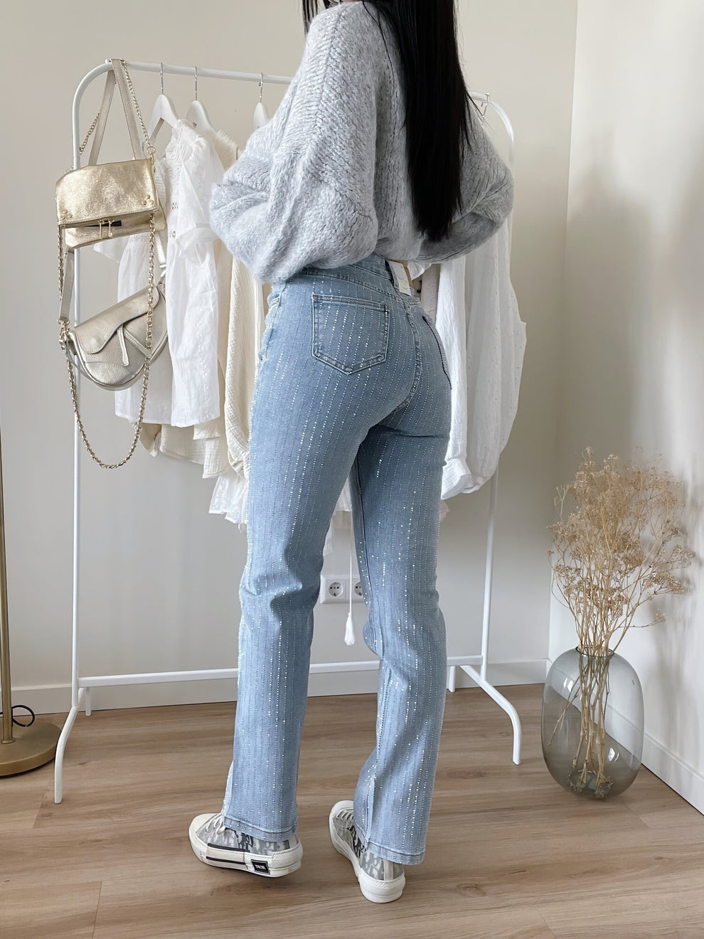 Hailey | Women's Glitter Denim Jeans with Comfortable Fit-Metro Lane Plaza