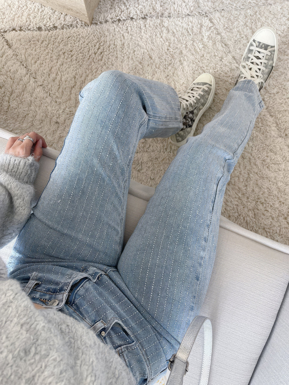 Hailey | Women's Glitter Denim Jeans with Comfortable Fit-Metro Lane Plaza