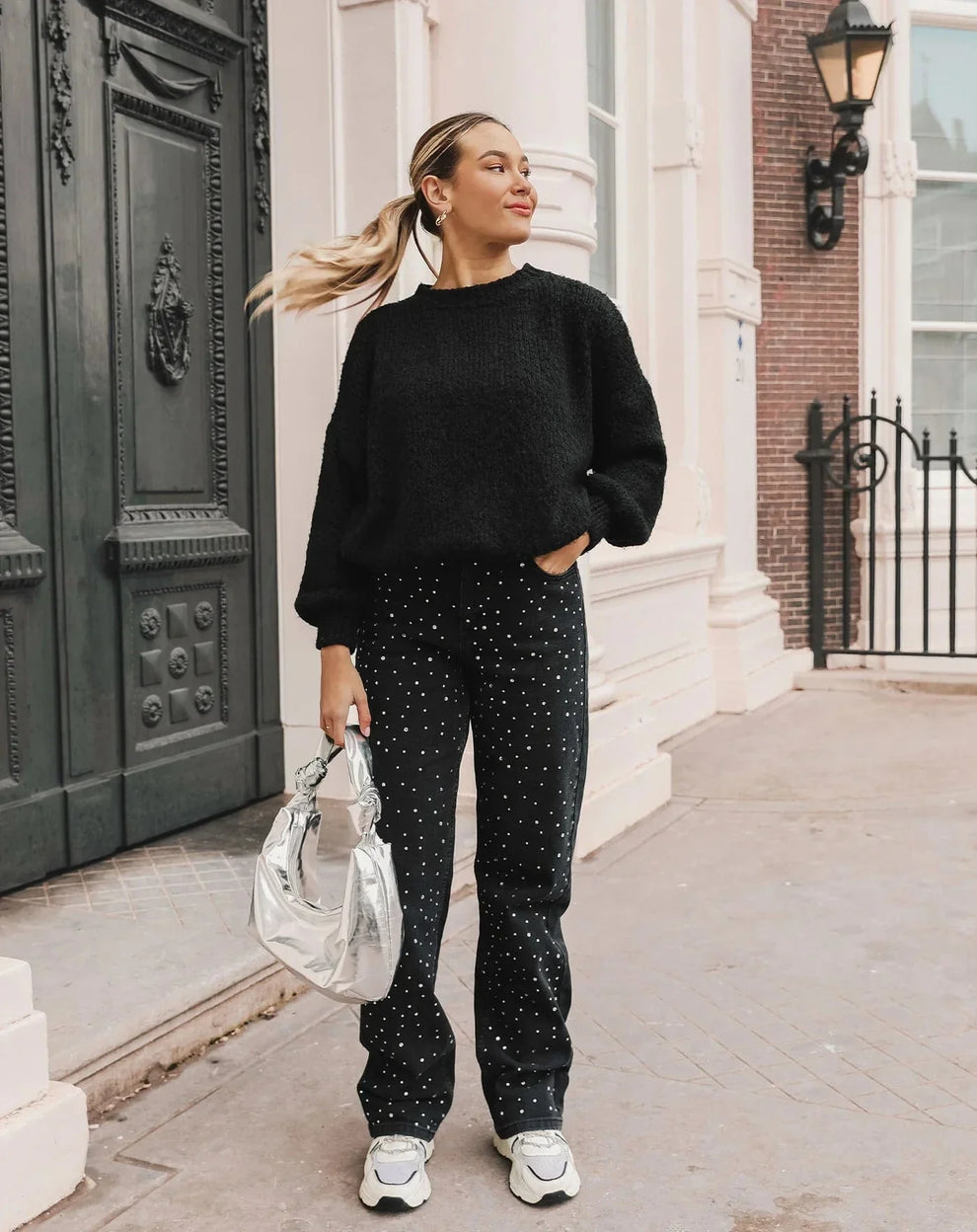 Hailey | Women's Glitter Denim Jeans with Comfortable Fit-Metro Lane Plaza