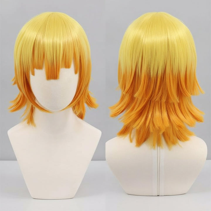 Anime-Cosplaykostüm für Halloween mit Haori, Perücke und LED-Lichtern