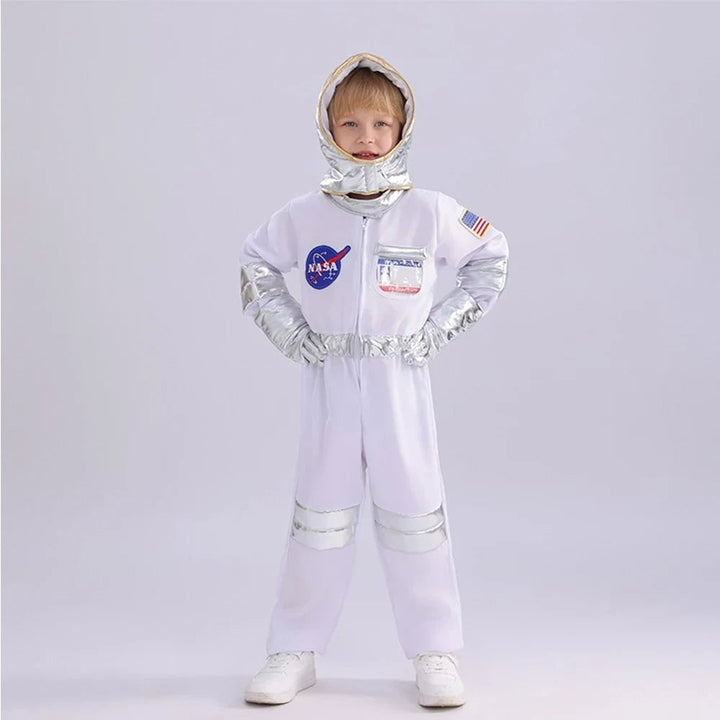 Astronautenkostüm für Kinder zu Halloween, Karnevals-Jumpsuit mit Helm