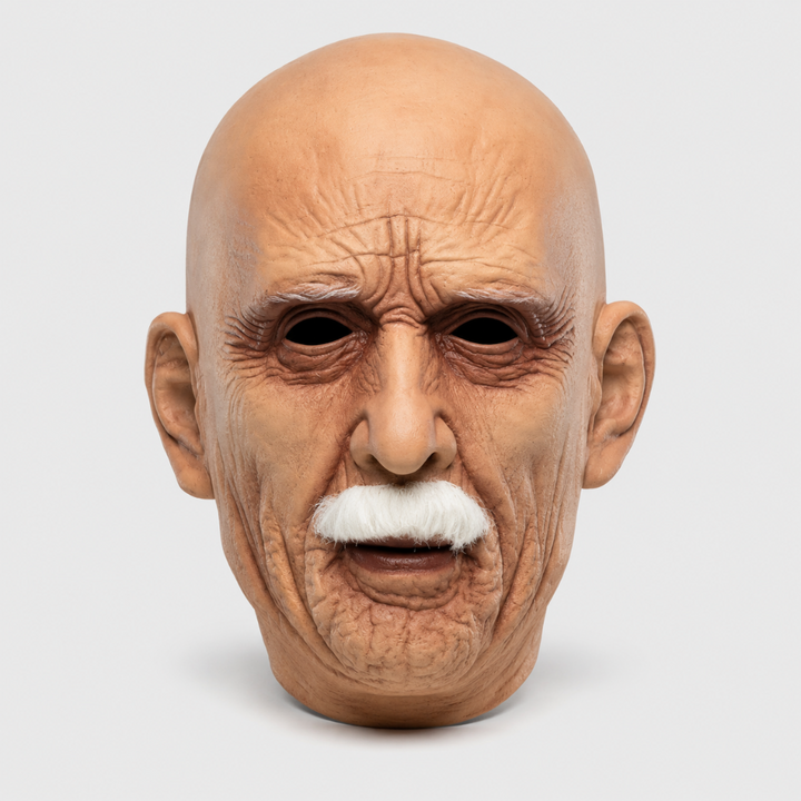 Halloween-maske med gammelt ansigtsdesign til mænd