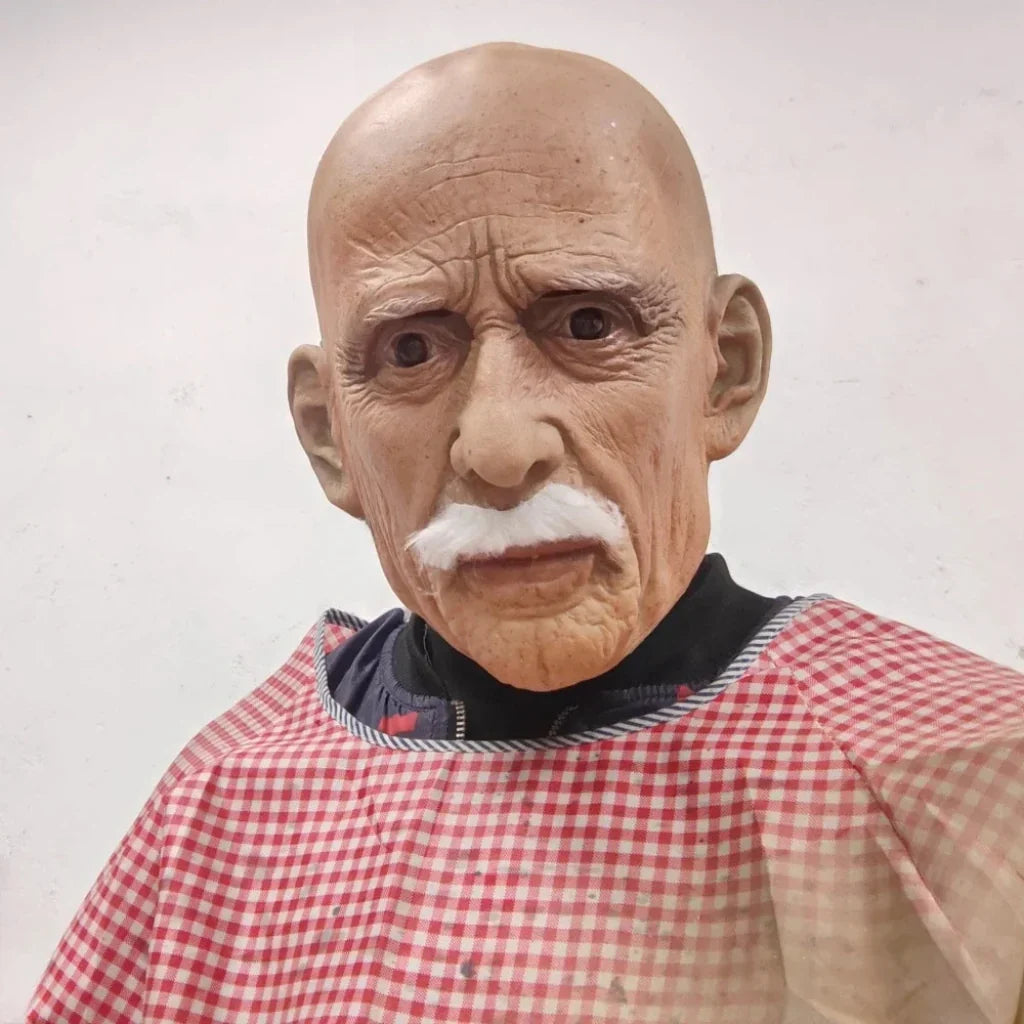 Halloween-maske med gammelt ansigtsdesign til mænd