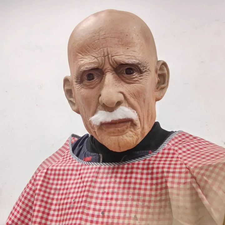 Halloween-maske med gammelt ansigtsdesign til mænd