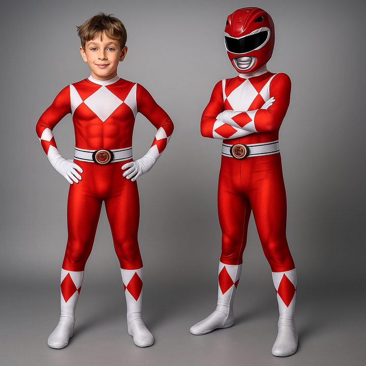 Superheltekostume til børn til Halloween, elastisk heldragt med maske