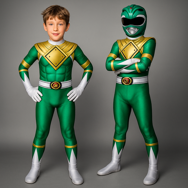 Superheltekostume til børn til Halloween, elastisk heldragt med maske