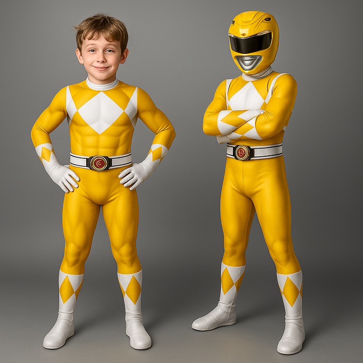 Superheltekostume til børn til Halloween, elastisk heldragt med maske